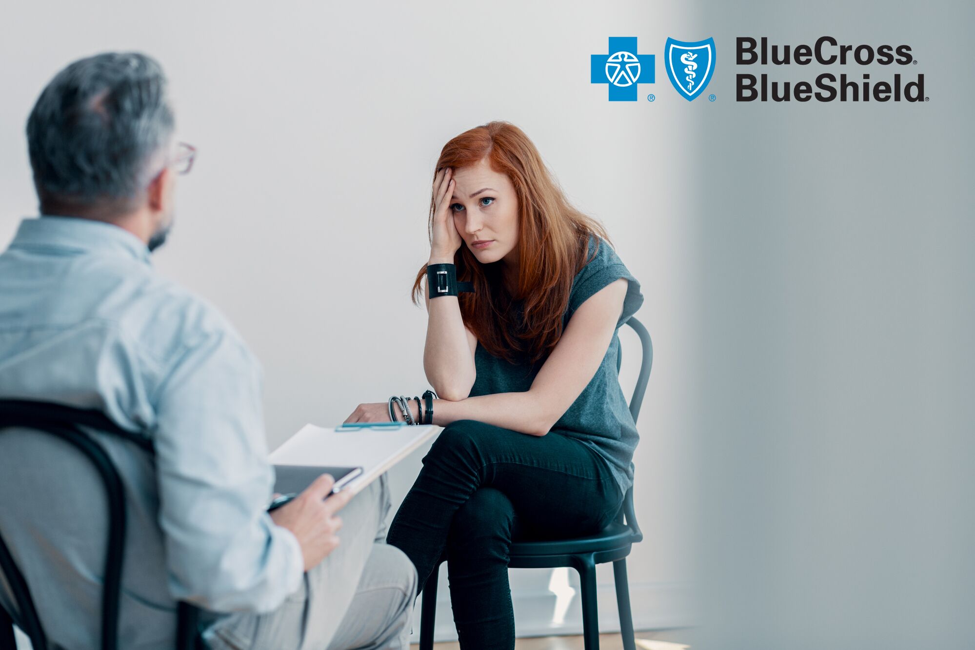 woman getting addiction treatment at a rehab that accepts bluecross bluesheild insurance